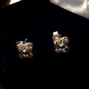 Sterling Silver & Cubic Zirconia Clover Earrings